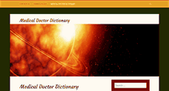 Desktop Screenshot of medicaldoctordictionary.com